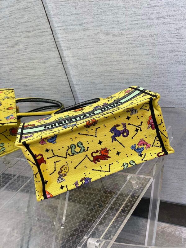 1:1 Replica Christian Dior Medium Dior Book Tote Yellow Multicolor, For Women, Women’s Handbags 14in/36cm CD
