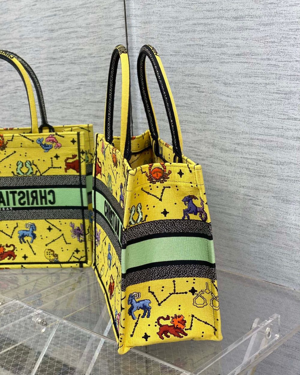 1:1 Replica Christian Dior Medium Dior Book Tote Yellow Multicolor, For Women, Women’s Handbags 14in/36cm CD