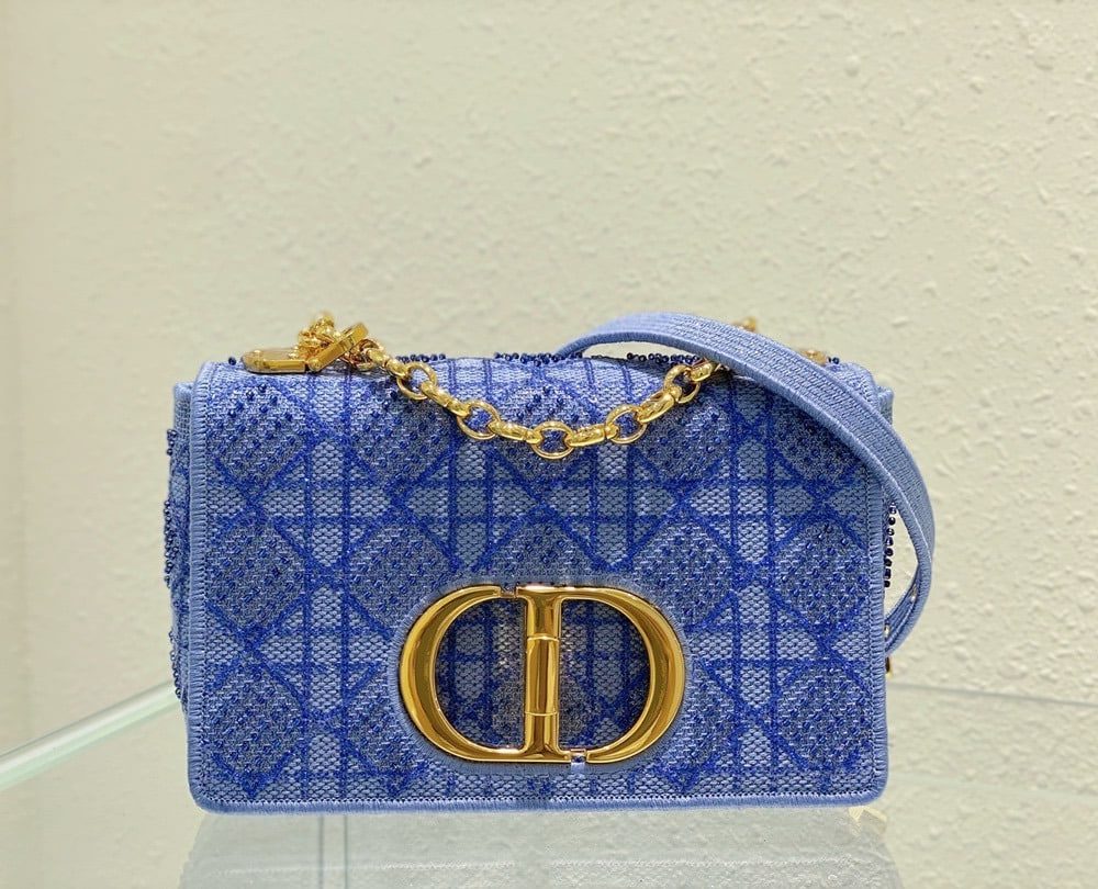 1:1 Replica Christian Dior Medium Dior Caro Bag Blue, For Women, Women’s Handbags 25.5cm/10in CD