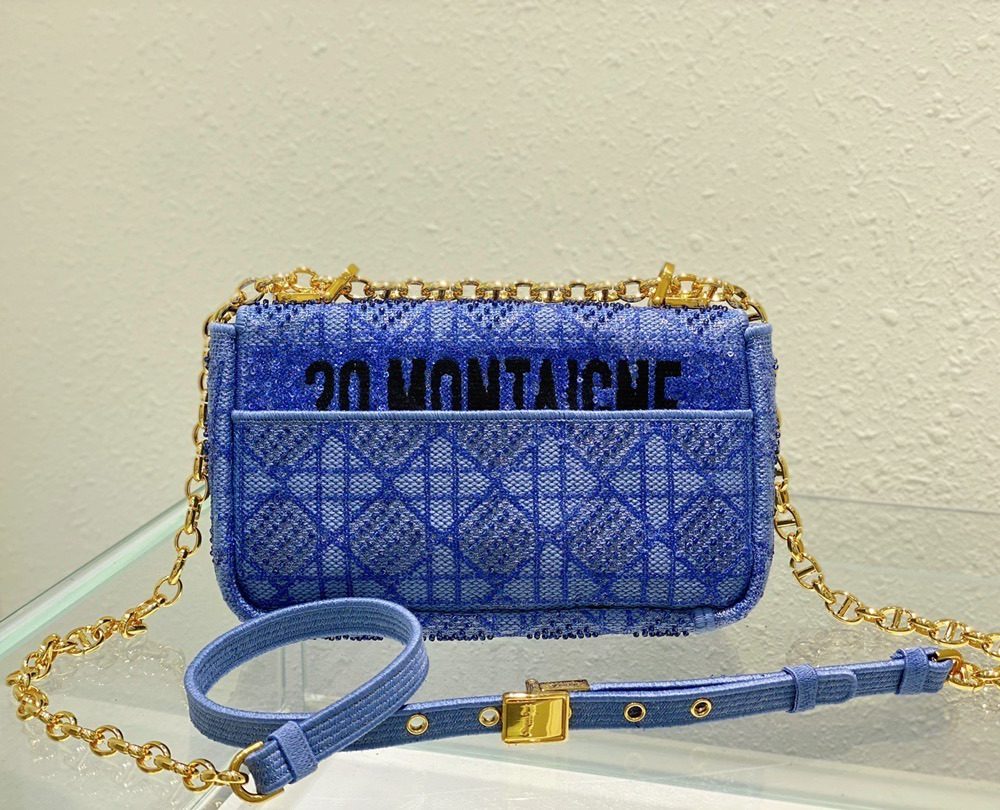 1:1 Replica Christian Dior Medium Dior Caro Bag Blue, For Women, Women’s Handbags 25.5cm/10in CD