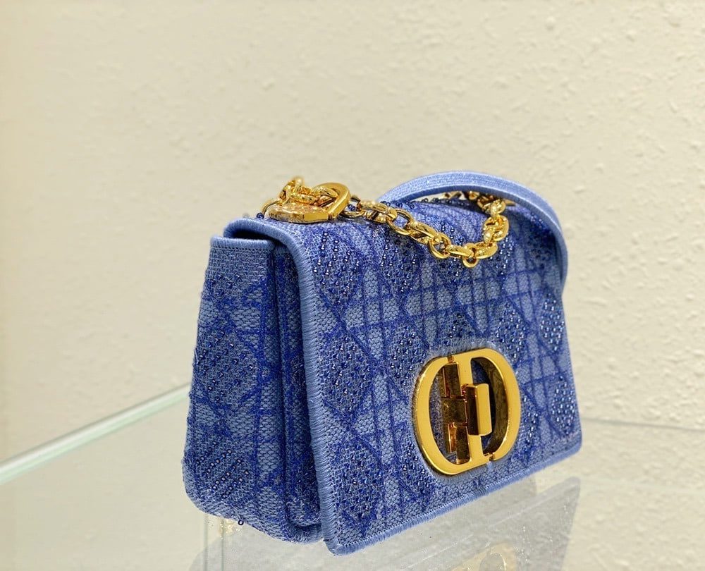 1:1 Replica Christian Dior Medium Dior Caro Bag Blue, For Women, Women’s Handbags 25.5cm/10in CD