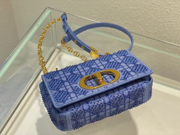1:1 Replica Christian Dior Medium Dior Caro Bag Blue, For Women, Women’s Handbags 25.5cm/10in CD
