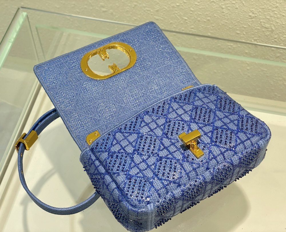 1:1 Replica Christian Dior Medium Dior Caro Bag Blue, For Women, Women’s Handbags 25.5cm/10in CD
