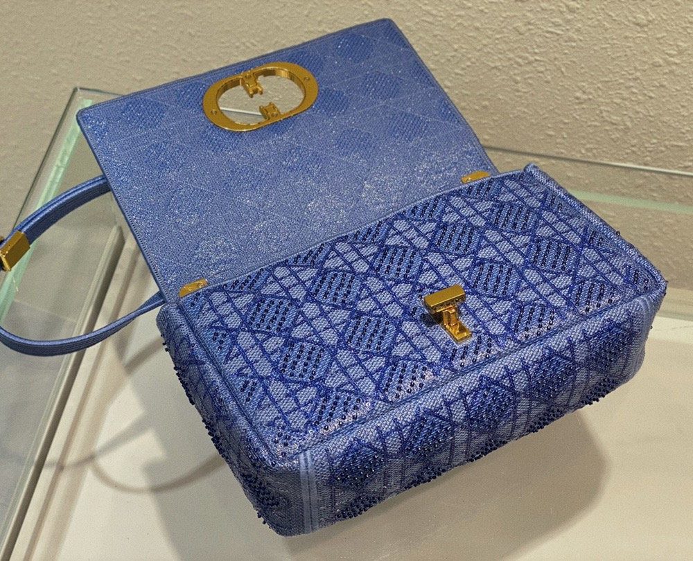 1:1 Replica Christian Dior Medium Dior Caro Bag Blue, For Women, Women’s Handbags 27.5cm/10.8in CD