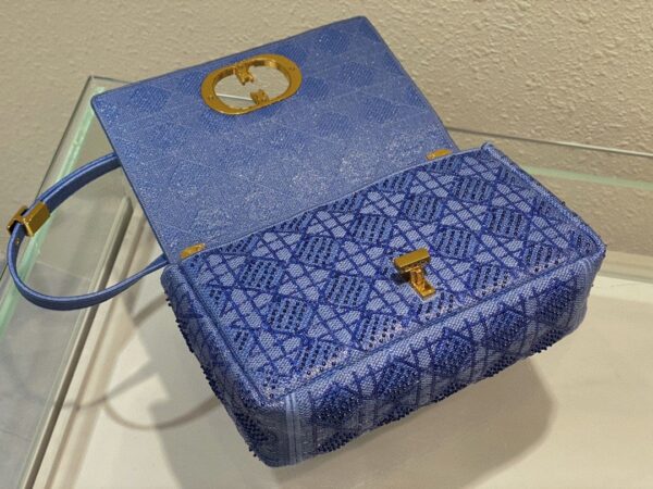 1:1 Replica Christian Dior Medium Dior Caro Bag Blue, For Women, Women’s Handbags 27.5cm/10.8in CD