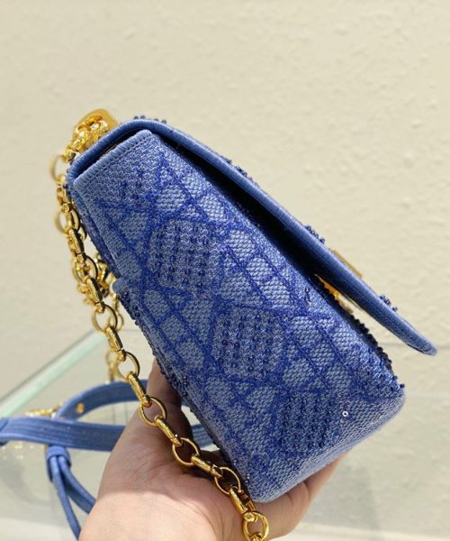 1:1 Replica Christian Dior Medium Dior Caro Bag Blue, For Women, Women’s Handbags 27.5cm/10.8in CD