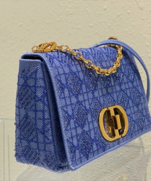 1:1 Replica Christian Dior Medium Dior Caro Bag Blue, For Women, Women’s Handbags 27.5cm/10.8in CD