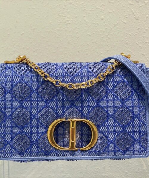 1:1 Replica Christian Dior Medium Dior Caro Bag Blue, For Women, Women’s Handbags 27.5cm/10.8in CD