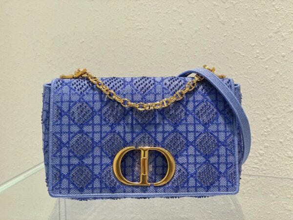 1:1 Replica Christian Dior Medium Dior Caro Bag Blue, For Women, Women’s Handbags 27.5cm/10.8in CD