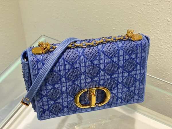 1:1 Replica Christian Dior Medium Dior Caro Bag Blue, For Women, Women’s Handbags 27.5cm/10.8in CD