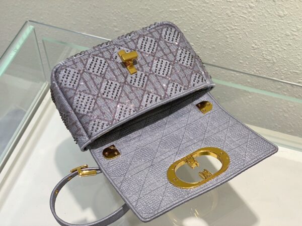 1:1 Replica Christian Dior Medium Dior Caro Bag Gray , For Women, Women’s Handbags 25.5cm/10in CD