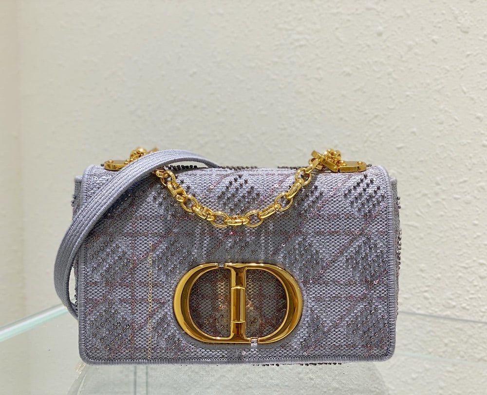 1:1 Replica Christian Dior Medium Dior Caro Bag Gray , For Women, Women’s Handbags 25.5cm/10in CD