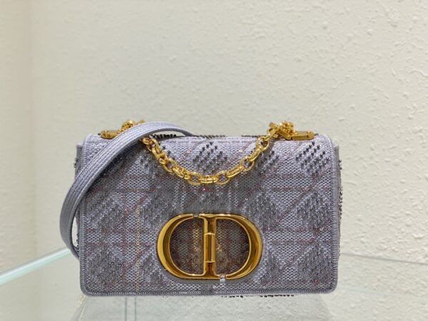 1:1 Replica Christian Dior Medium Dior Caro Bag Gray , For Women, Women’s Handbags 25.5cm/10in CD