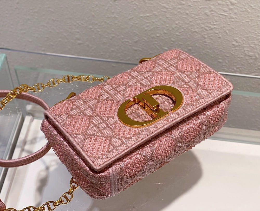 1:1 Replica Christian Dior Medium Dior Caro Bag Pink, For Women, Women’s Handbags 25.5cm/10in CD