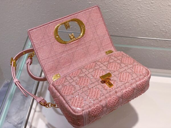 1:1 Replica Christian Dior Medium Dior Caro Bag Pink, For Women, Women’s Handbags 25.5cm/10in CD