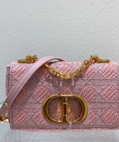 1:1 Replica Christian Dior Medium Dior Caro Bag Pink, For Women, Women’s Handbags 25.5cm/10in CD