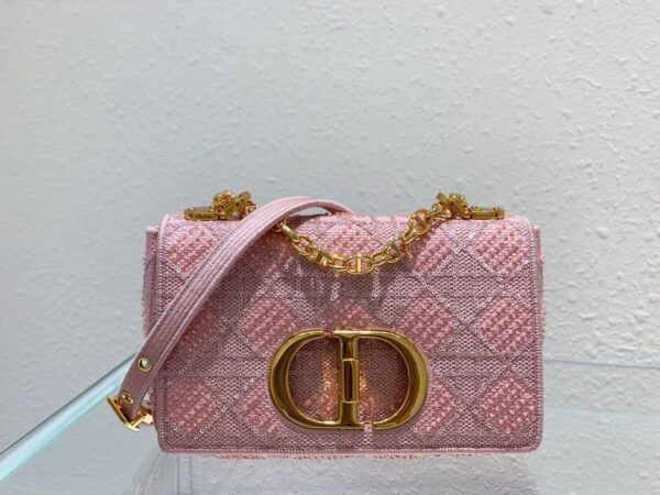 1:1 Replica Christian Dior Medium Dior Caro Bag Pink, For Women, Women’s Handbags 25.5cm/10in CD