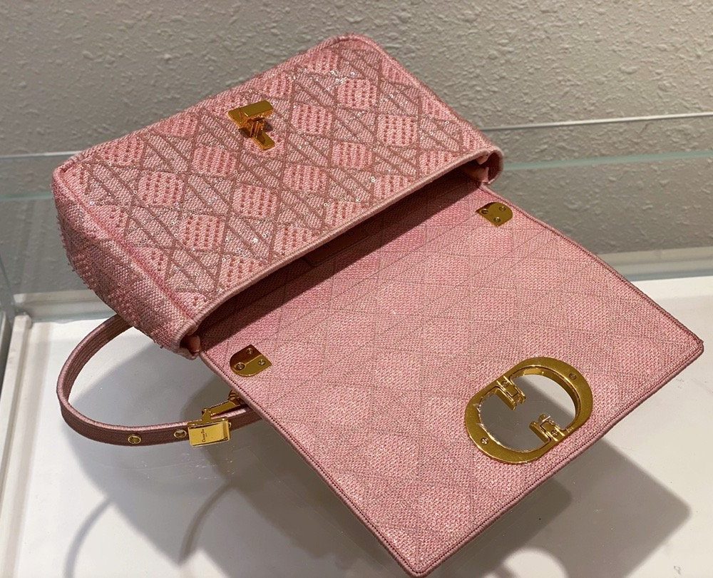 1:1 Replica Christian Dior Medium Dior Caro Bag Pink, For Women, Women’s Handbags 27.5cm/10.8in CD