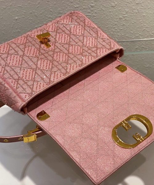 1:1 Replica Christian Dior Medium Dior Caro Bag Pink, For Women, Women’s Handbags 27.5cm/10.8in CD