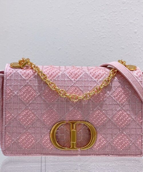 1:1 Replica Christian Dior Medium Dior Caro Bag Pink, For Women, Women’s Handbags 27.5cm/10.8in CD