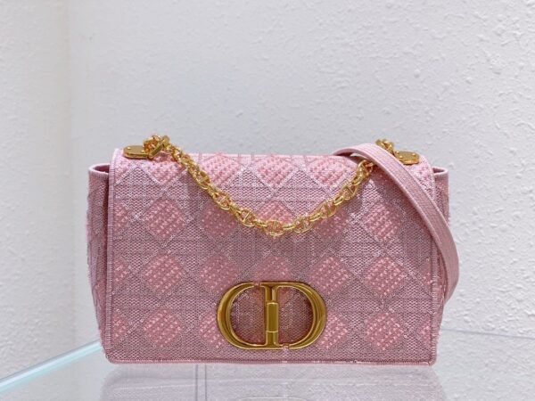 1:1 Replica Christian Dior Medium Dior Caro Bag Pink, For Women, Women’s Handbags 27.5cm/10.8in CD