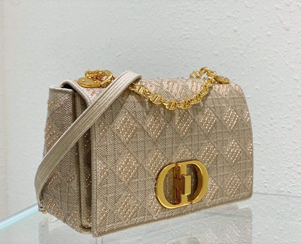 1:1 Replica Christian Dior Medium Dior Caro Bag Yellow, For Women, Women’s Handbags 27.5cm/10.8in CD