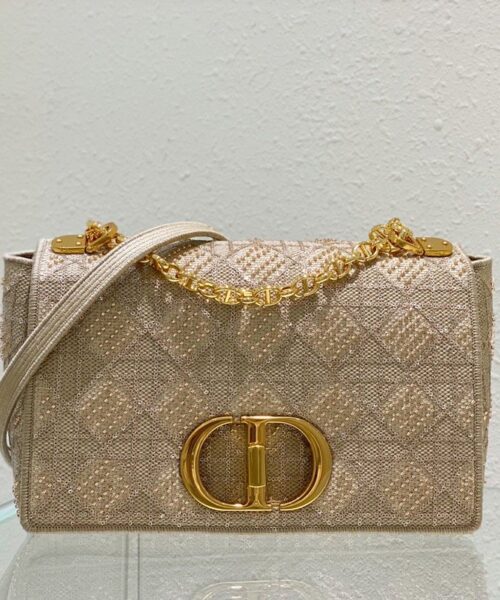 1:1 Replica Christian Dior Medium Dior Caro Bag Yellow, For Women, Women’s Handbags 27.5cm/10.8in CD