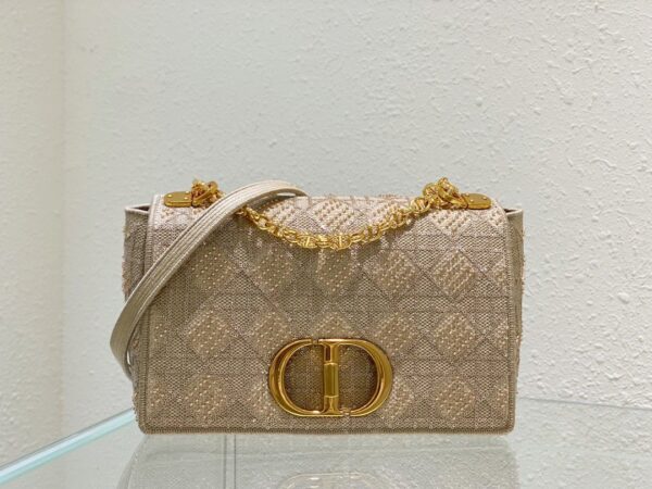 1:1 Replica Christian Dior Medium Dior Caro Bag Yellow, For Women, Women’s Handbags 27.5cm/10.8in CD