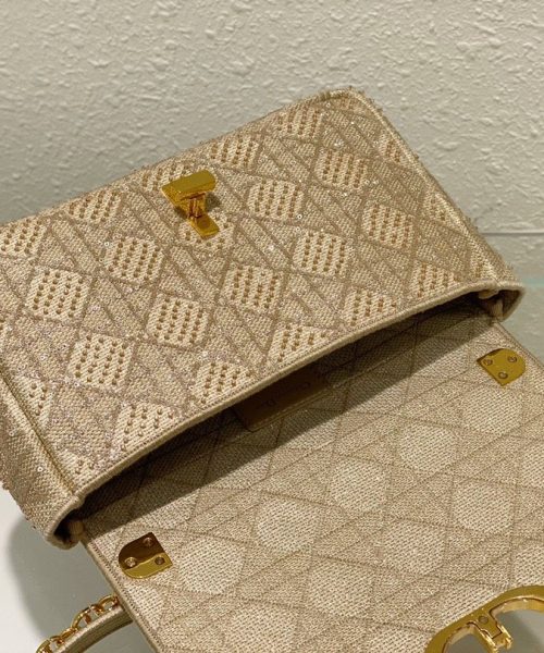 1:1 Replica Christian Dior Medium Dior Caro Bag Yellow, For Women, Women’s Handbags 27.5cm/10.8in CD