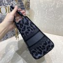 1:1 Replica Christian Dior Medium Dior Lady D-Lite Bag Blue and Black Mizza Embroidery, Blue and Black, For Women Women's Handbags, Crossbody Bags, 24cm CD M0565ORHM_M962