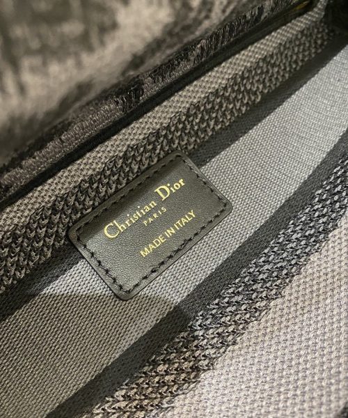 1:1 Replica Christian Dior Medium Dior Lady D-Lite Bag Blue and Black Mizza Embroidery, Blue and Black, For Women Women's Handbags, Crossbody Bags, 24cm CD M0565ORHM_M962