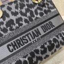 1:1 Replica Christian Dior Medium Dior Lady D-Lite Bag Blue and Black Mizza Embroidery, Blue and Black, For Women Women's Handbags, Crossbody Bags, 24cm CD M0565ORHM_M962