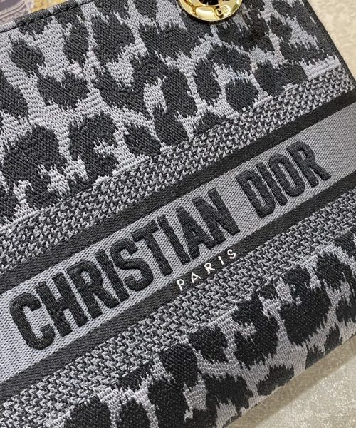 1:1 Replica Christian Dior Medium Dior Lady D-Lite Bag Blue and Black Mizza Embroidery, Blue and Black, For Women Women's Handbags, Crossbody Bags, 24cm CD M0565ORHM_M962