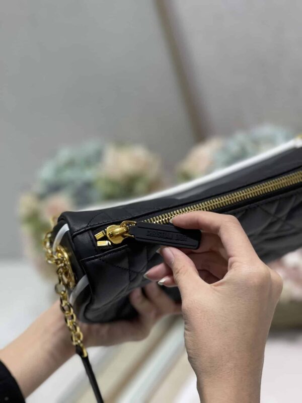 1:1 Replica Christian Dior Medium Dior Vibe Hobo Bag Black Cannage, Black, For Women Women's Handbags, Crossbody Bags, 30cm CD M7201ONOA_M911