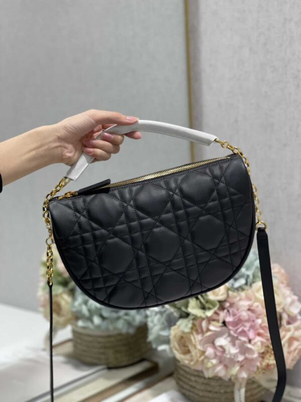 1:1 Replica Christian Dior Medium Dior Vibe Hobo Bag Black Cannage, Black, For Women Women's Handbags, Crossbody Bags, 30cm CD M7201ONOA_M911