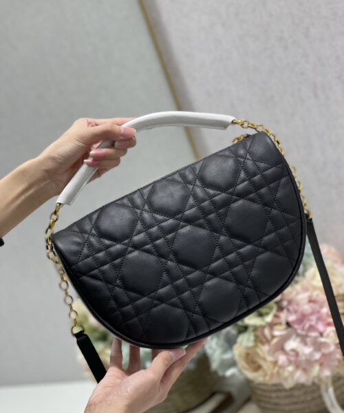 1:1 Replica Christian Dior Medium Dior Vibe Hobo Bag Black Cannage, Black, For Women Women's Handbags, Crossbody Bags, 30cm CD M7201ONOA_M911