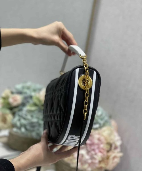 1:1 Replica Christian Dior Medium Dior Vibe Hobo Bag Black Cannage, Black, For Women Women's Handbags, Crossbody Bags, 30cm CD M7201ONOA_M911