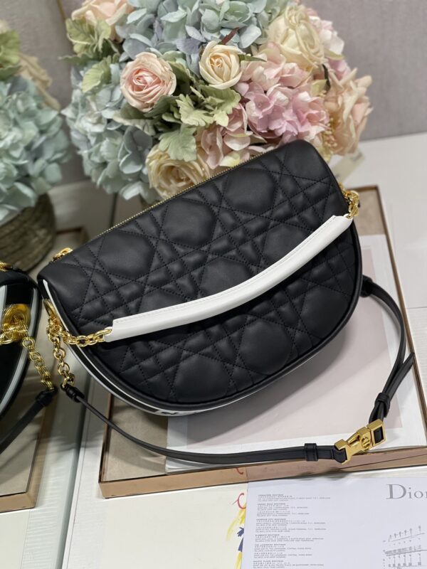 1:1 Replica Christian Dior Medium Dior Vibe Hobo Bag Black Cannage, Black, For Women Women's Handbags, Crossbody Bags, 30cm CD M7201ONOA_M911