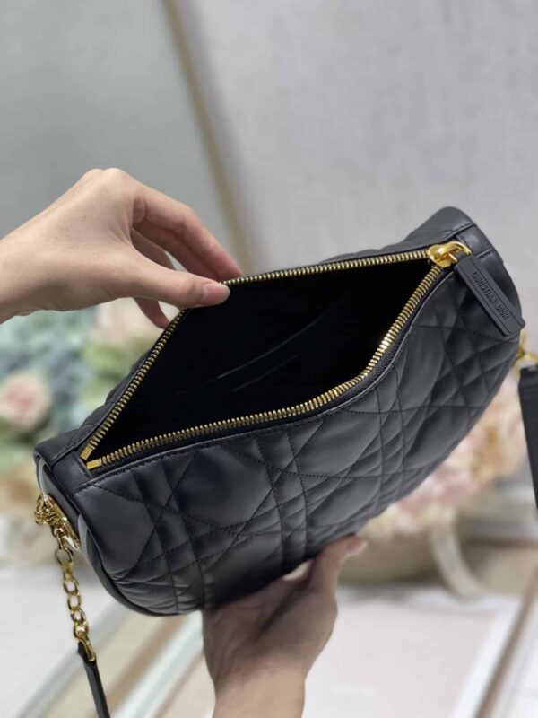 1:1 Replica Christian Dior Medium Dior Vibe Hobo Bag Black Cannage, Black, For Women Women's Handbags, Crossbody Bags, 30cm CD M7201ONOA_M911