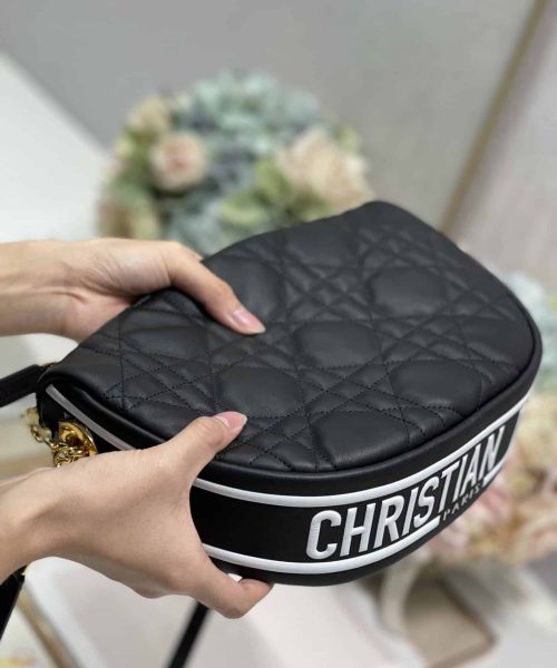 1:1 Replica Christian Dior Medium Dior Vibe Hobo Bag Black Cannage, Black, For Women Women's Handbags, Crossbody Bags, 30cm CD M7201ONOA_M911