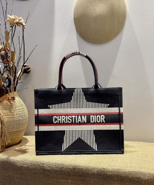 1:1 Replica Christian Dior Medium DiorAlps Book Tote Black Three-Tone Embroidery, Black, For Women Women’s Handbags, Shoulder Bags, 36cm CD