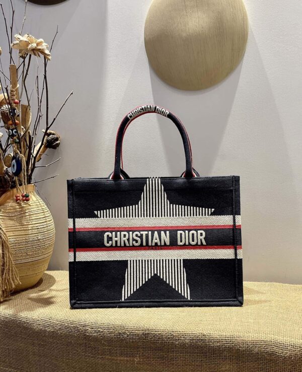 1:1 Replica Christian Dior Medium DiorAlps Book Tote Black Three-Tone Embroidery, Black, For Women Women’s Handbags, Shoulder Bags, 36cm CD