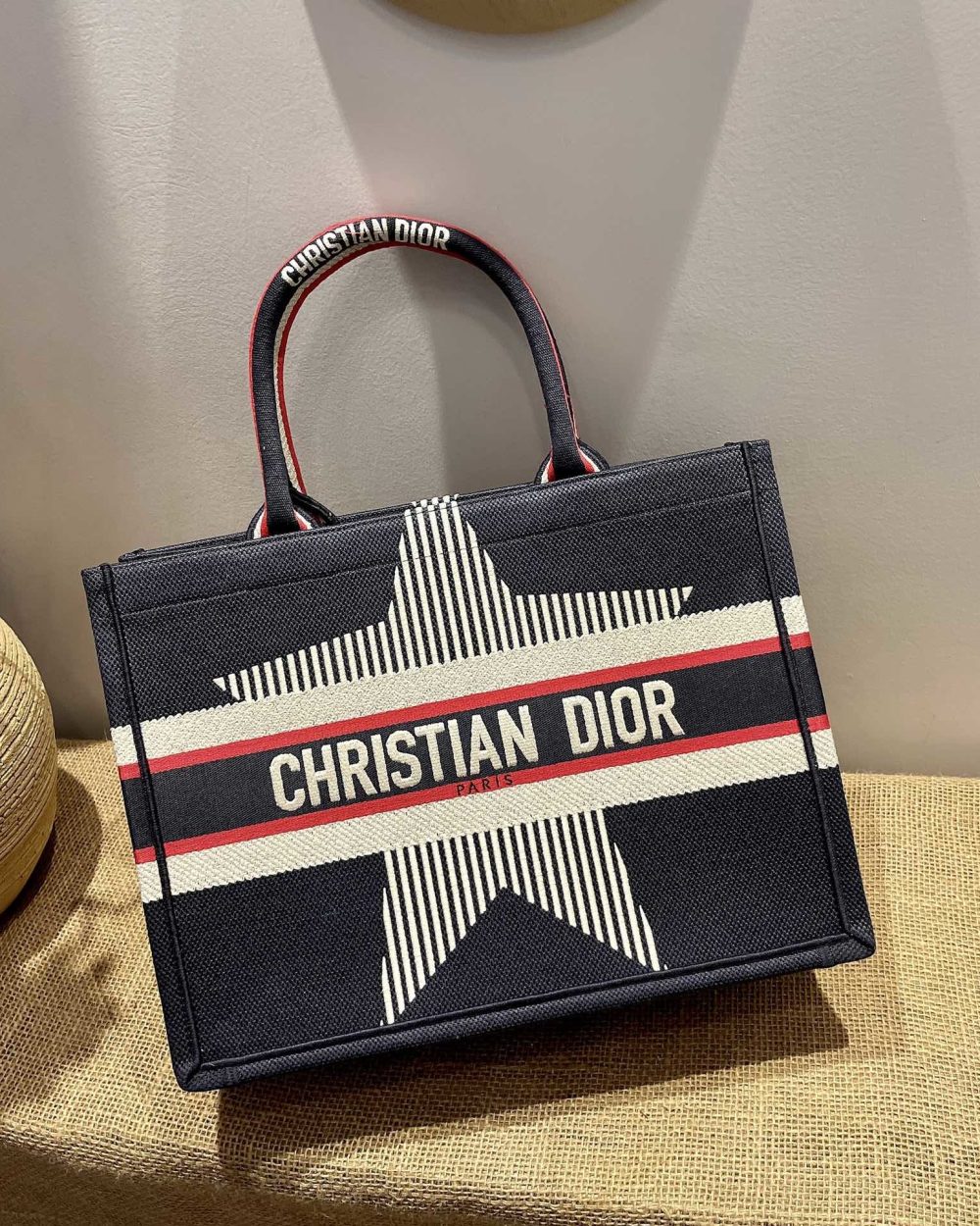 1:1 Replica Christian Dior Medium DiorAlps Book Tote Black Three-Tone Embroidery, Black, For Women Women’s Handbags, Shoulder Bags, 36cm CD