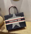 1:1 Replica Christian Dior Medium DiorAlps Book Tote Black Three-Tone Embroidery, Black, For Women Women’s Handbags, Shoulder Bags, 36cm CD