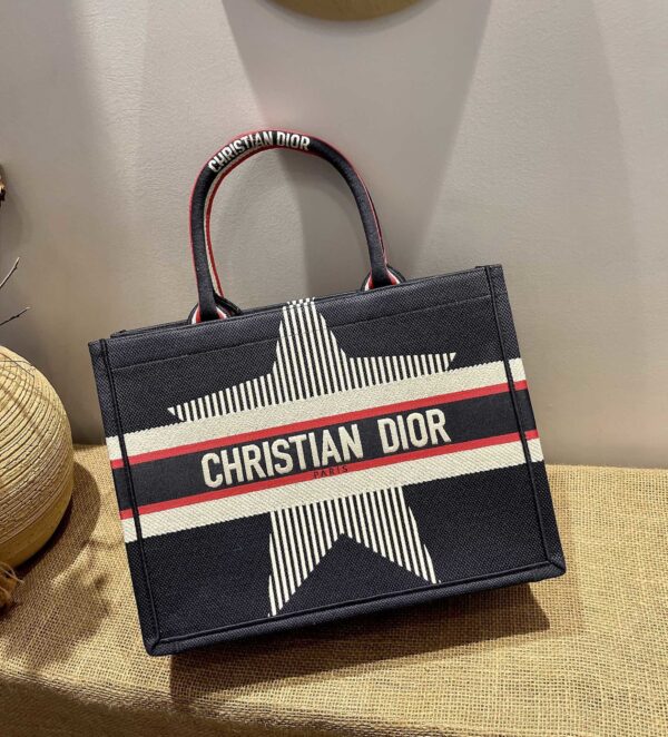 1:1 Replica Christian Dior Medium DiorAlps Book Tote Black Three-Tone Embroidery, Black, For Women Women’s Handbags, Shoulder Bags, 36cm CD