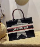 1:1 Replica Christian Dior Medium DiorAlps Book Tote Black Three-Tone Embroidery, Black, For Women Women’s Handbags, Shoulder Bags, 36cm CD
