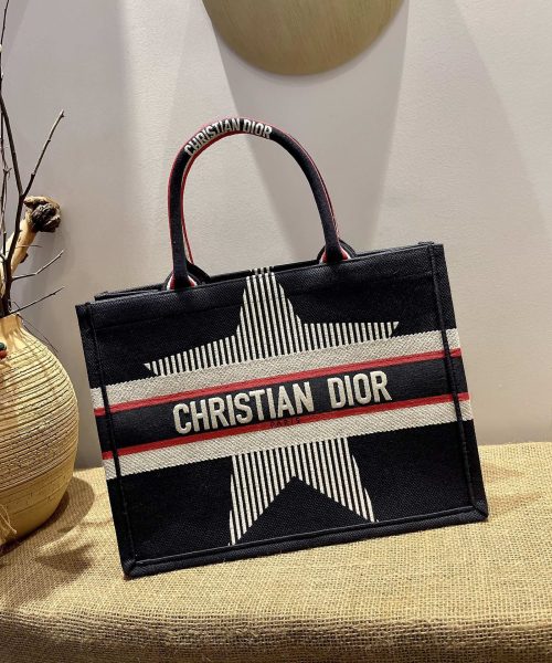1:1 Replica Christian Dior Medium DiorAlps Book Tote Black Three-Tone Embroidery, Black, For Women Women’s Handbags, Shoulder Bags, 36cm CD
