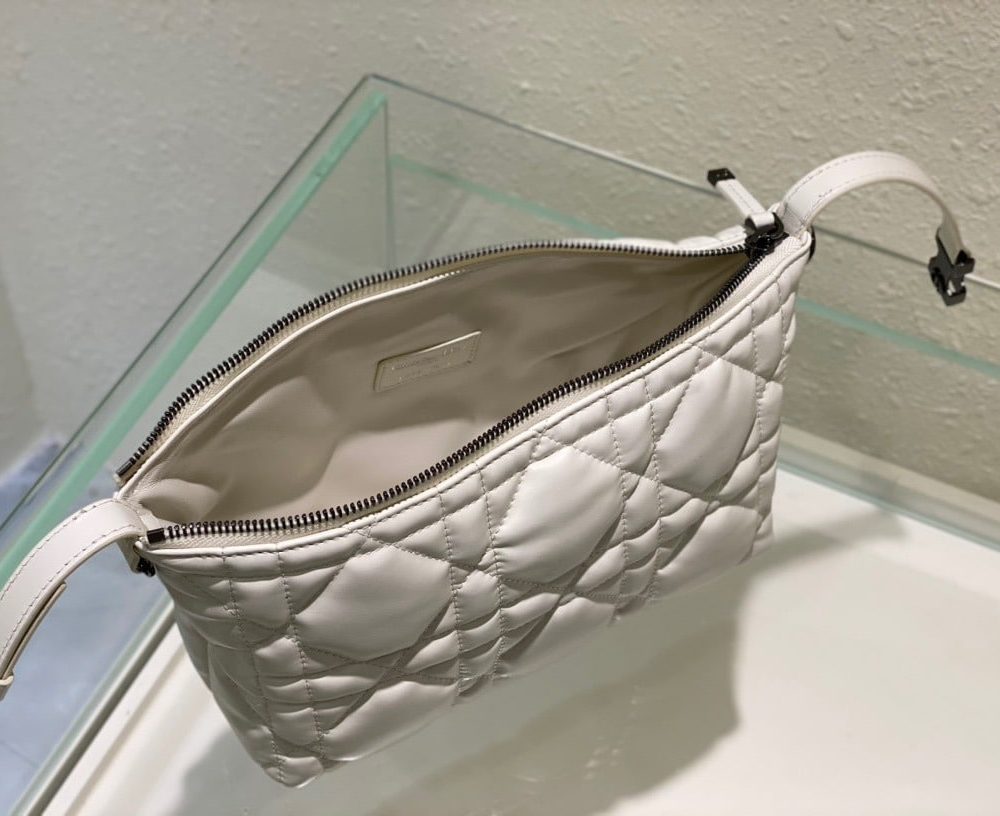 1:1 Replica Christian Dior Medium DiorTravel Nomad Pouch White, For Women, Women’s Handbags 8.5in/22cm CD S5554BMIG_M030
