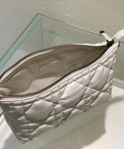 1:1 Replica Christian Dior Medium DiorTravel Nomad Pouch White, For Women, Women’s Handbags 8.5in/22cm CD S5554BMIG_M030