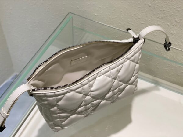 1:1 Replica Christian Dior Medium DiorTravel Nomad Pouch White, For Women, Women’s Handbags 8.5in/22cm CD S5554BMIG_M030